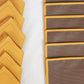 Solid Dinner Table Mats and Table Napkin | Flat Piping | Set of 6 | Brown and Mustard | Polyester | Cotton | 12 Inch x 18 Inch | 16 Inch x 16 Inch