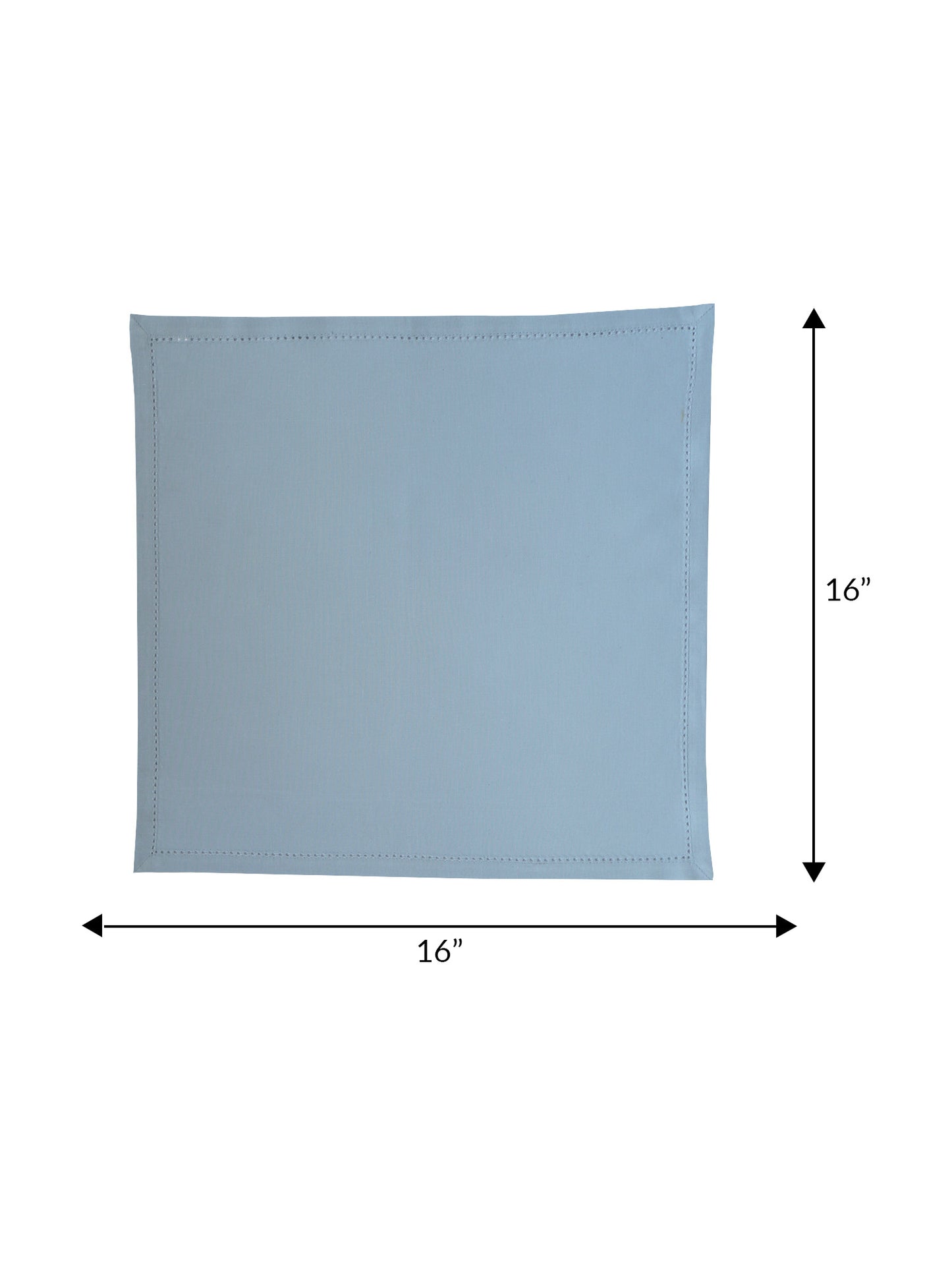 Solid Dinner Table Mats and Table Napkin | Flat Piping | Set of 6 | Grey and Blue | Polyester | Cotton | 12 Inch x 18 Inch | 16 Inch x 16 Inch