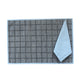 Solid Dinner Table Mats and Table Napkin | Flat Piping | Set of 6 | Grey and Blue | Polyester | Cotton | 12 Inch x 18 Inch | 16 Inch x 16 Inch
