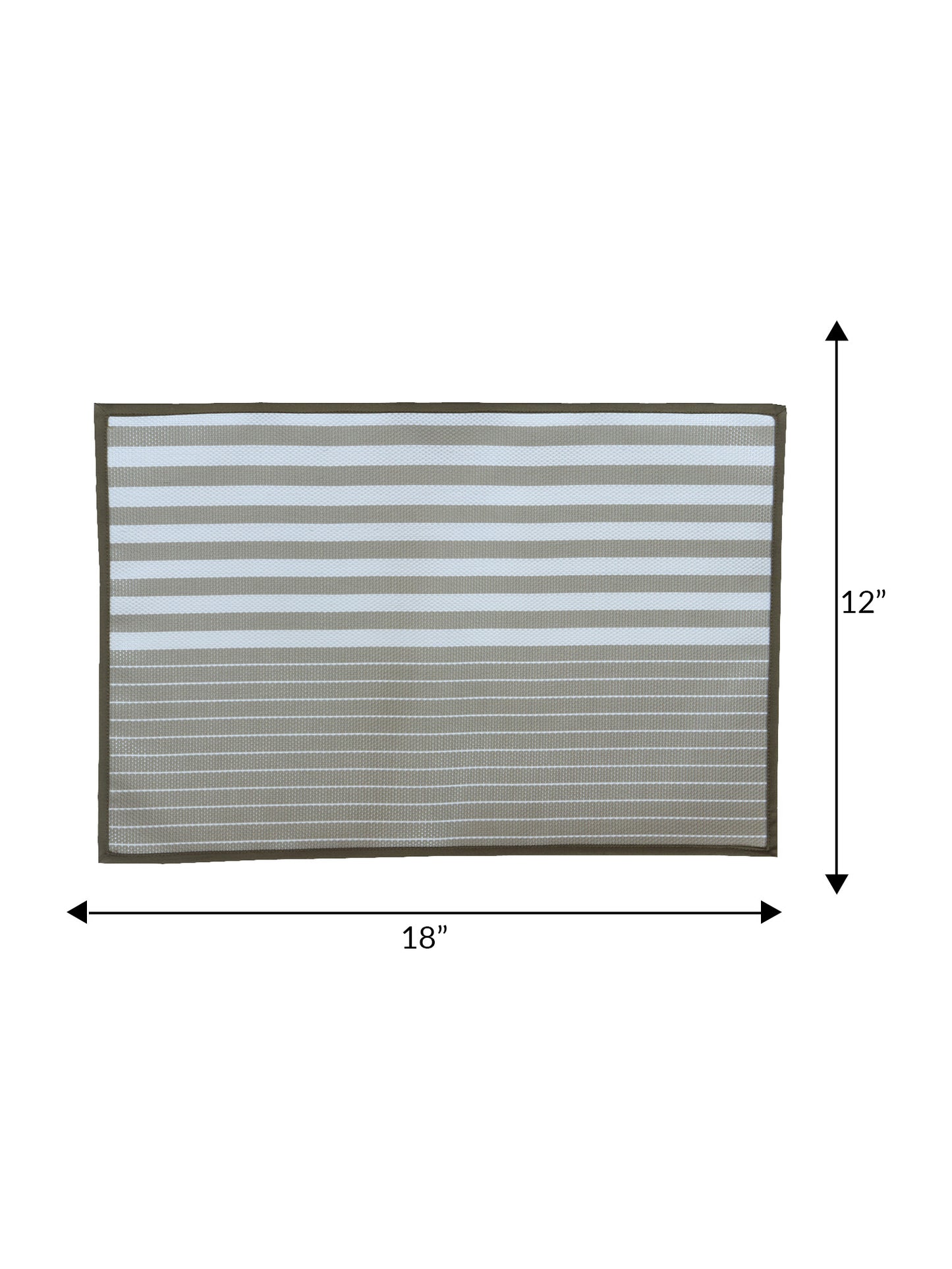 Solid Dinner Table Mats and Table Napkin | Flat Piping | Olive | Set of 6 | Polyester | Cotton | 12 Inch x 18 Inch | 16 Inch x 16 Inch