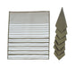 Solid Dinner Table Mats and Table Napkin | Flat Piping | Olive | Set of 6 | Polyester | Cotton | 12 Inch x 18 Inch | 16 Inch x 16 Inch