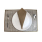 Solid Dinner Table Mats and Table Napkin | Flat Piping | Set of 6 | Olive | Polyester | Cotton | 12 Inch x 18 Inch | 16 Inch x 16 Inch