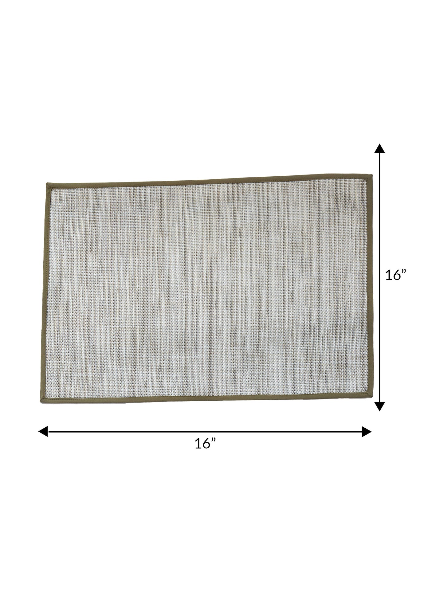 Solid Dinner Table Mats and Table Napkin | Flat Piping | Set of 6 | Olive | Polyester | Cotton | 12 Inch x 18 Inch | 16 Inch x 16 Inch