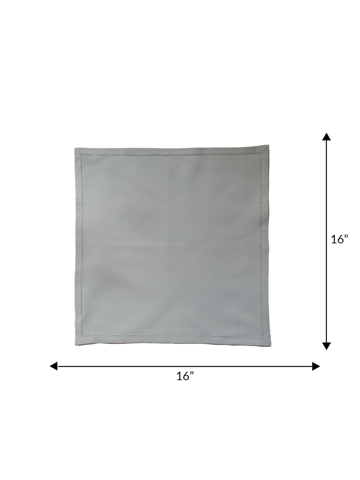 Solid Dinner Table Mats and Table Napkin | Flat Piping | Set of 6 | Grey and Blue | Polyester | Cotton | 12 Inch x 18 Inch | 16 Inch x 16 Inch
