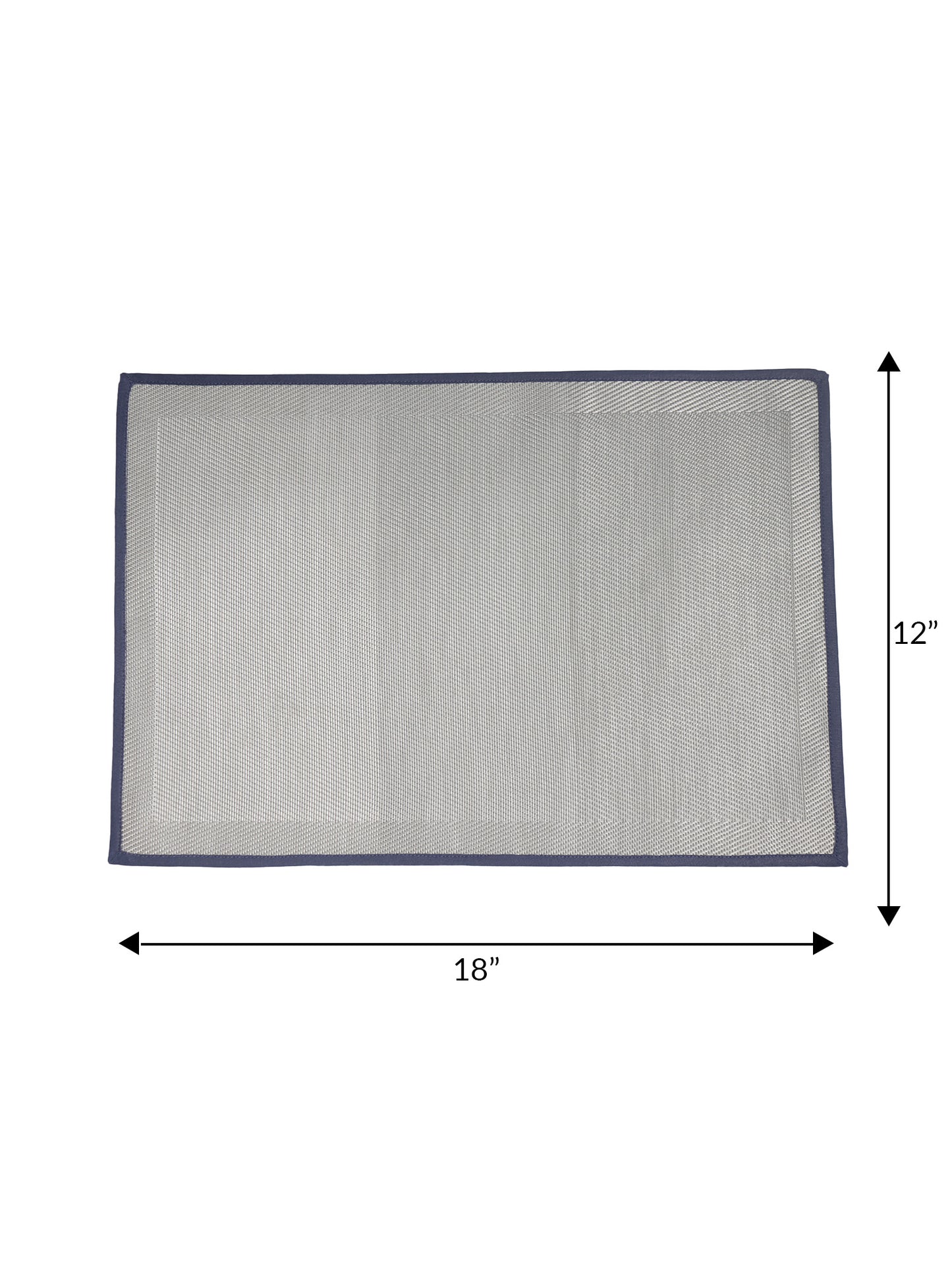Solid Dinner Table Mats and Table Napkin | Flat Piping | Grey & Blue| Set of 6 | Polyester | Cotton | 12 Inch x 18 Inch | 16 Inch x 16 Inch