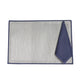 Solid Dinner Table Mats and Table Napkin | Flat Piping | Grey & Blue| Set of 6 | Polyester | Cotton | 12 Inch x 18 Inch | 16 Inch x 16 Inch