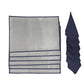 Solid Dinner Table Mats and Table Napkin | Flat Piping | Grey & Blue| Set of 6 | Polyester | Cotton | 12 Inch x 18 Inch | 16 Inch x 16 Inch