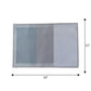 Solid Dinner Table Mats and Table Napkin | Flat Piping | Grey & Blue | Set of 6 | Polyester | Cotton | 12 Inch x 18 Inch | 16 Inch x 16 Inch