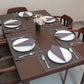 Solid Dinner Table Mats and Table Napkin | Flat Piping | Grey & Lilac | Set of 6 | Polyester | Cotton | 12 Inch x 18 Inch | 16 Inch x 16 Inch