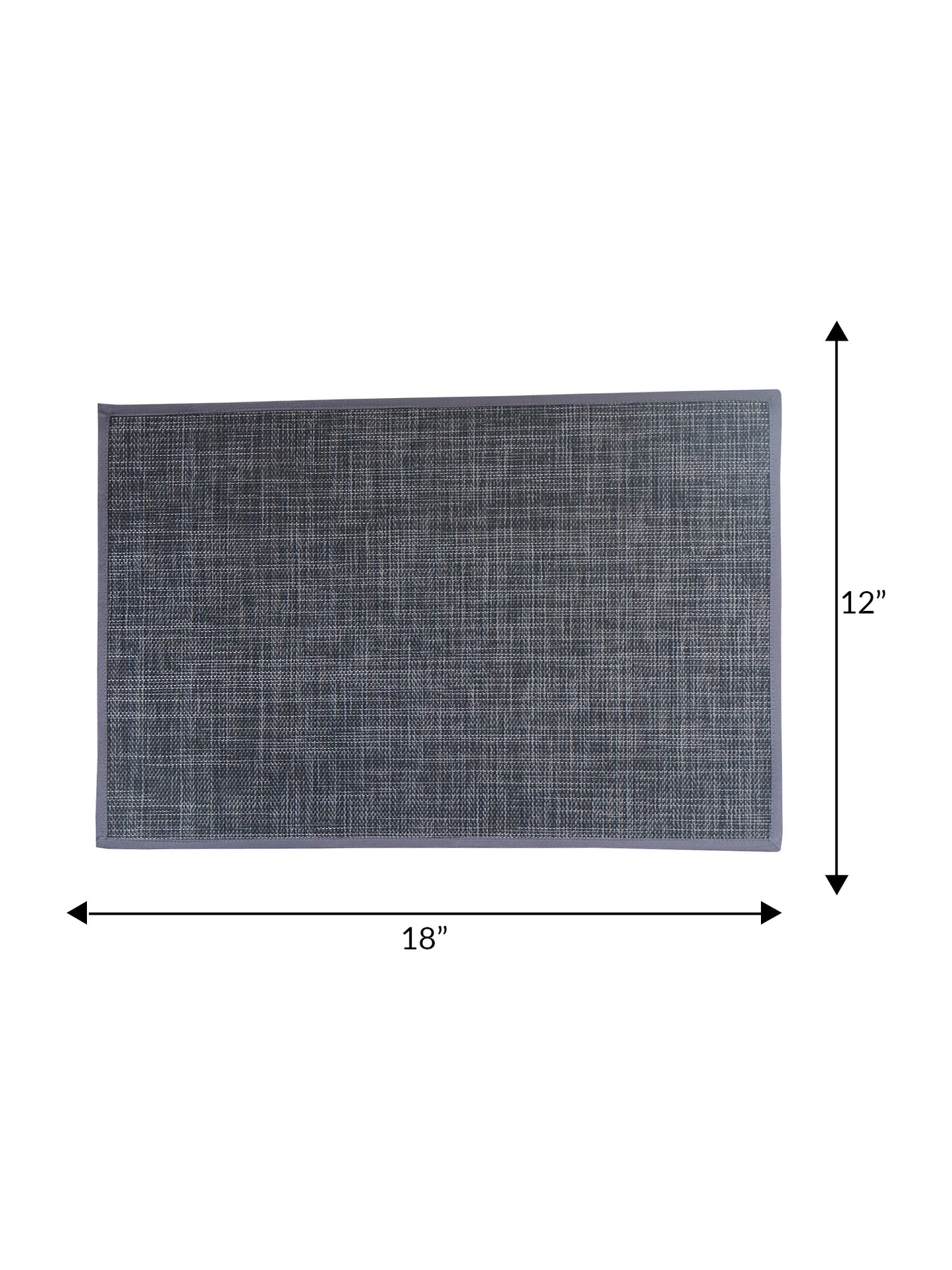 Solid Dinner Table Mats and Table Napkin | Flat Piping | Grey & Lilac | Set of 6 | Polyester | Cotton | 12 Inch x 18 Inch | 16 Inch x 16 Inch