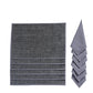 Solid Dinner Table Mats and Table Napkin | Flat Piping | Grey & Lilac | Set of 6 | Polyester | Cotton | 12 Inch x 18 Inch | 16 Inch x 16 Inch