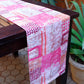 Pink Embroidered Printed Table Runner | 4 and 6 Seater | 12 Inch x 84 Inch | Polyester