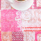 Pink Embroidered Printed Table Runner | 4 and 6 Seater | 12 Inch x 84 Inch | Polyester