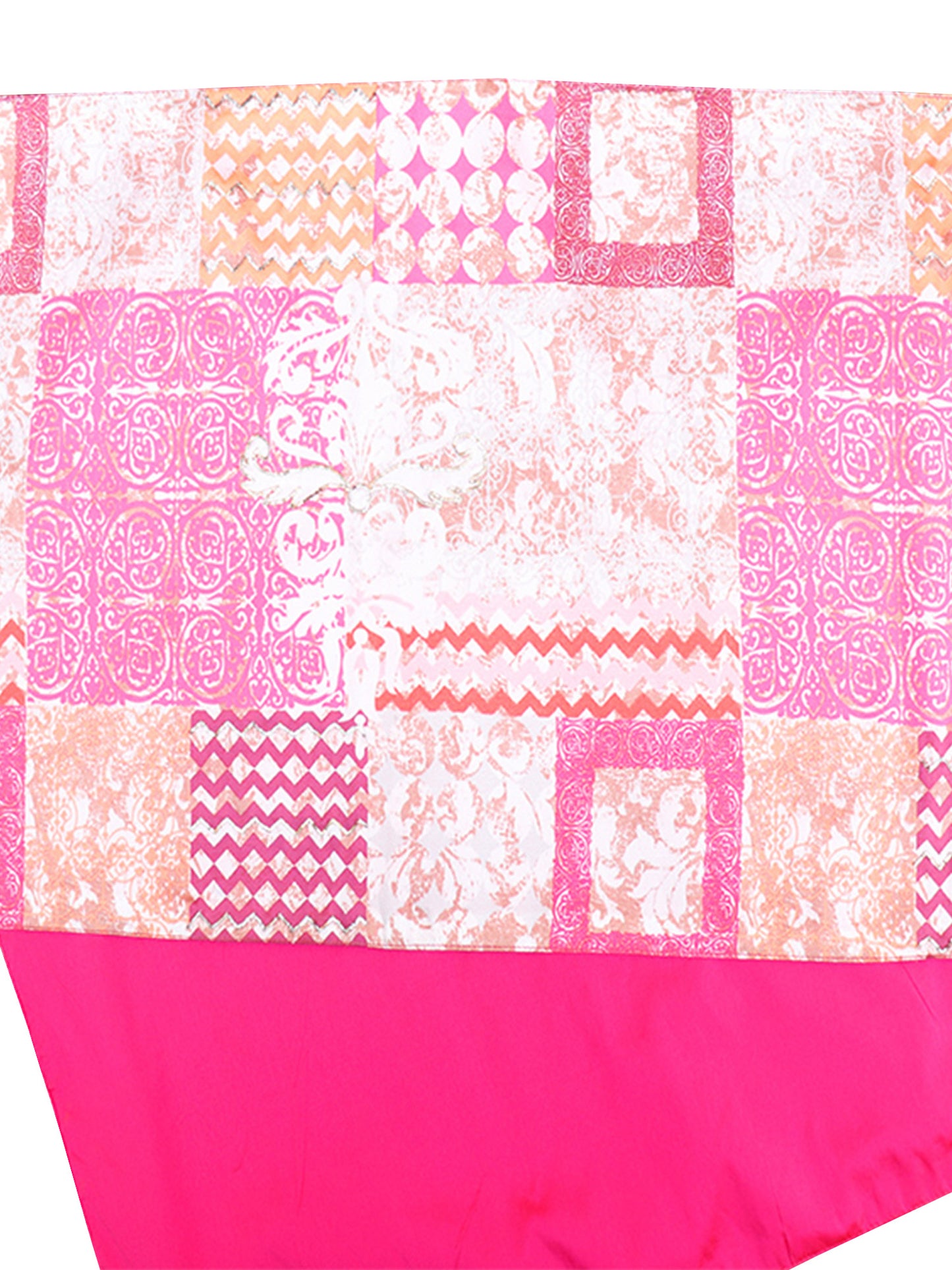 Pink Embroidered Printed Table Runner | 4 and 6 Seater | 12 Inch x 84 Inch | Polyester