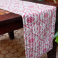 Pink Hand Embroidered | Floral Printed | Polycanvas Table Runner For 4 and 6 Seater Dining Table | 12 Inch x 84 Inch