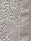 Zeba World (Luxury) Table Runner with Dotted Embroidery with Laces on longer ends | Grey 6 Seater Table Runner Cloth, Table Runner for Living Room, Dining Table - 30 cms x 210 cms; 12 x 84 inches