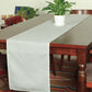 Zeba World (Luxury) Table Runner with Embroidery with Flange Borders | Grey 6 / 8 Seater Dinner Table Runner for Dining Table - 35 cms x 275 cms; 14 x 108 inches