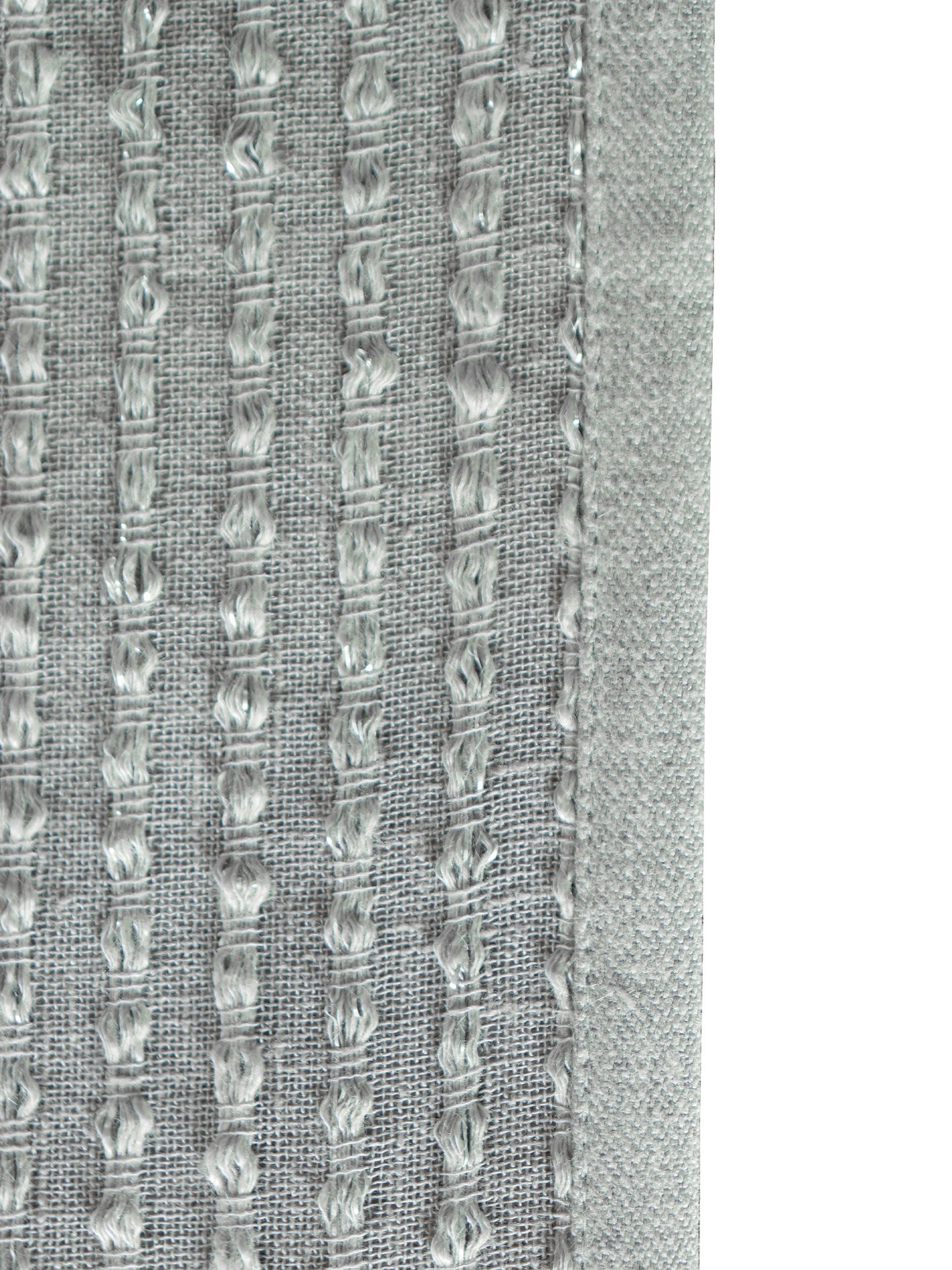 Zeba World (Luxury) Table Runner with Embroidery with Flange Borders | Grey 6 / 8 Seater Dinner Table Runner for Dining Table - 35 cms x 275 cms; 14 x 108 inches