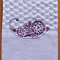 Paisley Embroidered Purple Table Runner With Tassels, Brocade, 12x84inch
