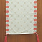 Printed Polycotton Yellow Table Runner with Hand Tassels, 12x84inch