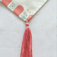Printed Polycotton Yellow Table Runner with Hand Tassels, 12x84inch