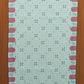 Printed Polycotton Green Table Runner with Hand Tassels, 12x84inch