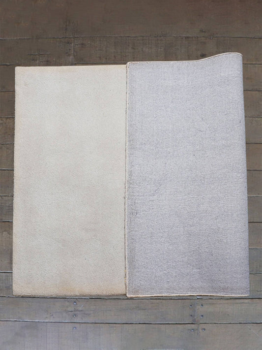 Carpet Hand Tufted 100% Woollen Ivory Contemporary - 4ft X 6ft