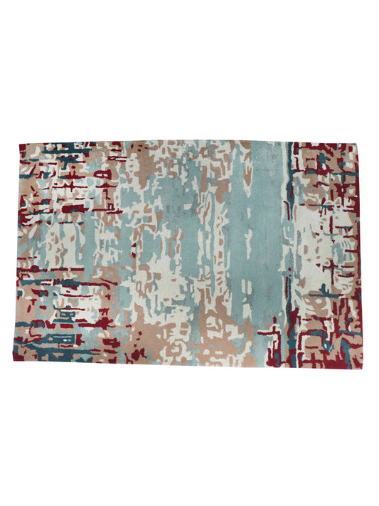 Carpet Hand Tufted 100% Woolen Abstract Multi - 4 X 6 Feet