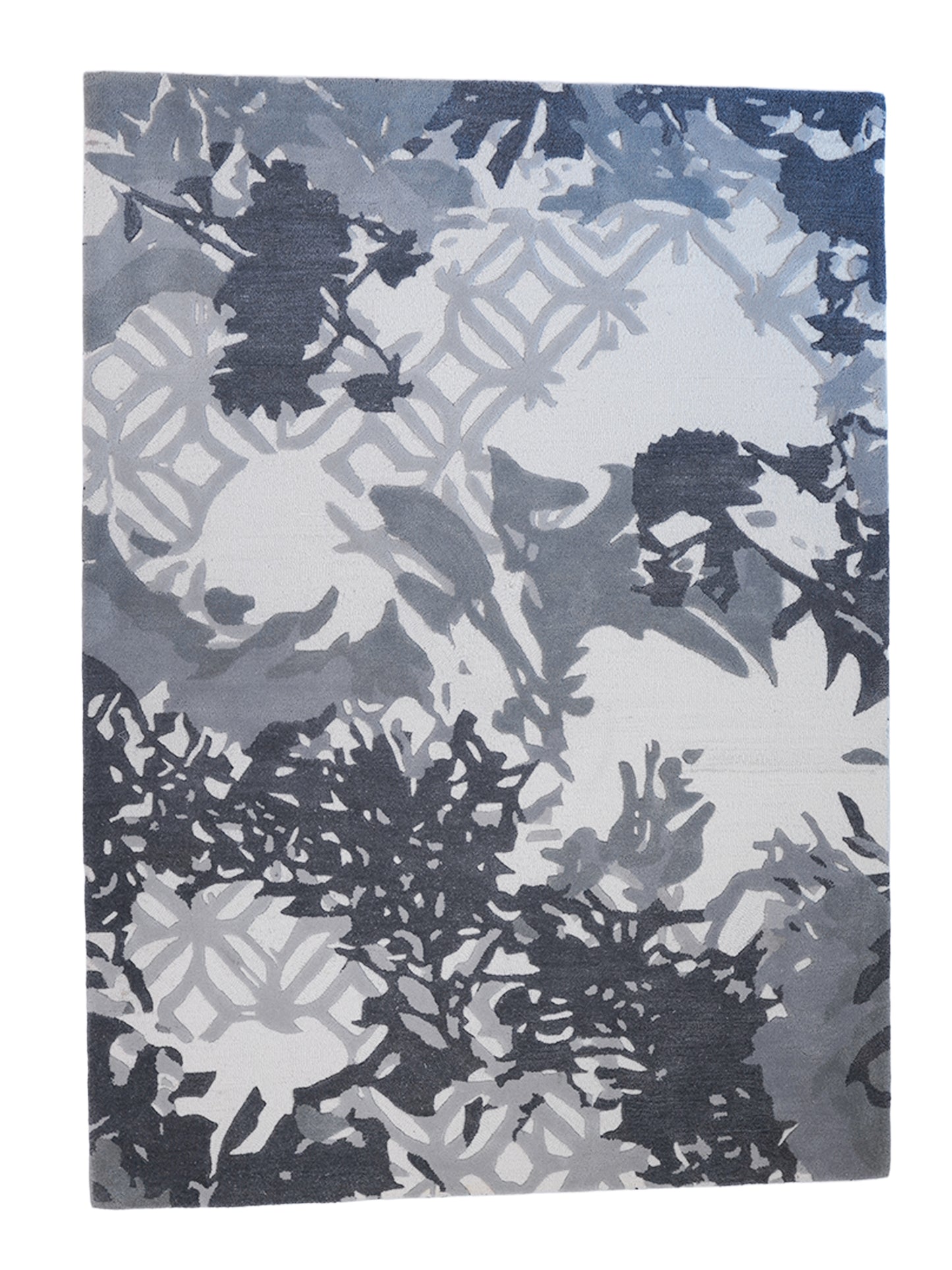 Hand Tufted Abstract Pattern | 100% Wool Premium Carpet | Grey | Living Room | Bedroom | 5 ft x 7 ft