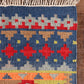 Dhurrie Abstract Kilim Handwoven Woolen for Floor, Living Room & Bedroom | Yellow/Blue - 3x5 feet