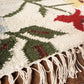 Dhurrie Floral Handwoven Woolen for Floor, Living Room & Bedroom | White - 4x6 feet