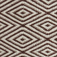 Dhurrie Abstract Diamonds Handwoven Woolen for Floor, Living Room & Bedroom | White Brown- 4x6 feet