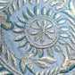 Paisley Motif in Two Tone Embroidered Cushion Cover  with Cord Piping - Metallic Grey