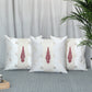 Brocade Silk Cushion Cover with Motif Embroidered - White