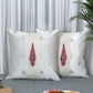 Brocade Silk Cushion Cover with Motif Embroidered - White