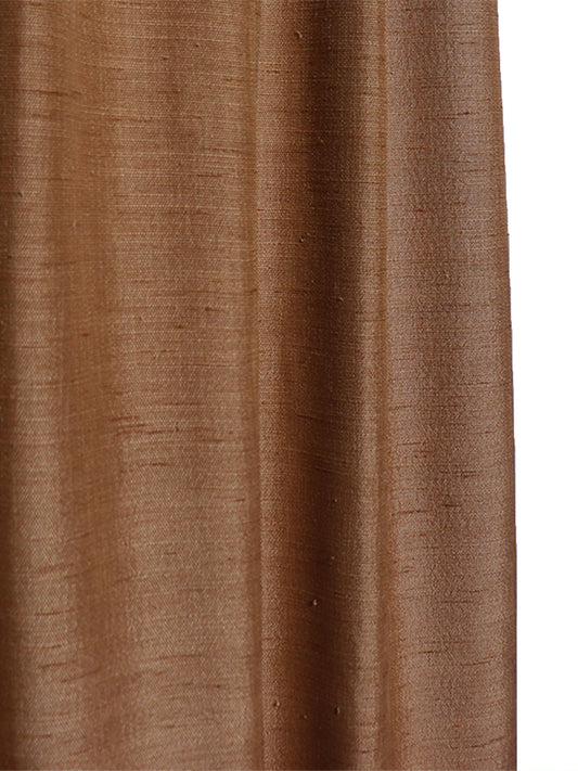 Door Curtain |Solid Brown Blackout Polycotton Curtain | Back Loop | 54 Inch x 84 Inch | 7 ft.