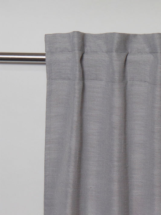 Door Curtain | Hidden Loops | Premium Cotton Fabric | 54 Inch x 84 Inch | Solid Grey