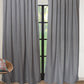Door Curtain | Hidden Loops | Premium Cotton Fabric | 54 Inch x 84 Inch | Solid Grey