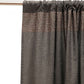 Textured Embroidered Grey Curtain with Rod Pocket | Polycotton | 50 Inch x 84 Inch | 7 ft.