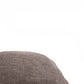 A close-up of a textured gray throw pillow with a visible beige underside, set against a solid white background.