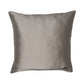 A square throw pillow in a textured taupe-gray fabric, shown against a plain white background.