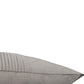 A close-up of a gray textured pillow or cushion with vertical stitched pleats, shown against a plain white background.