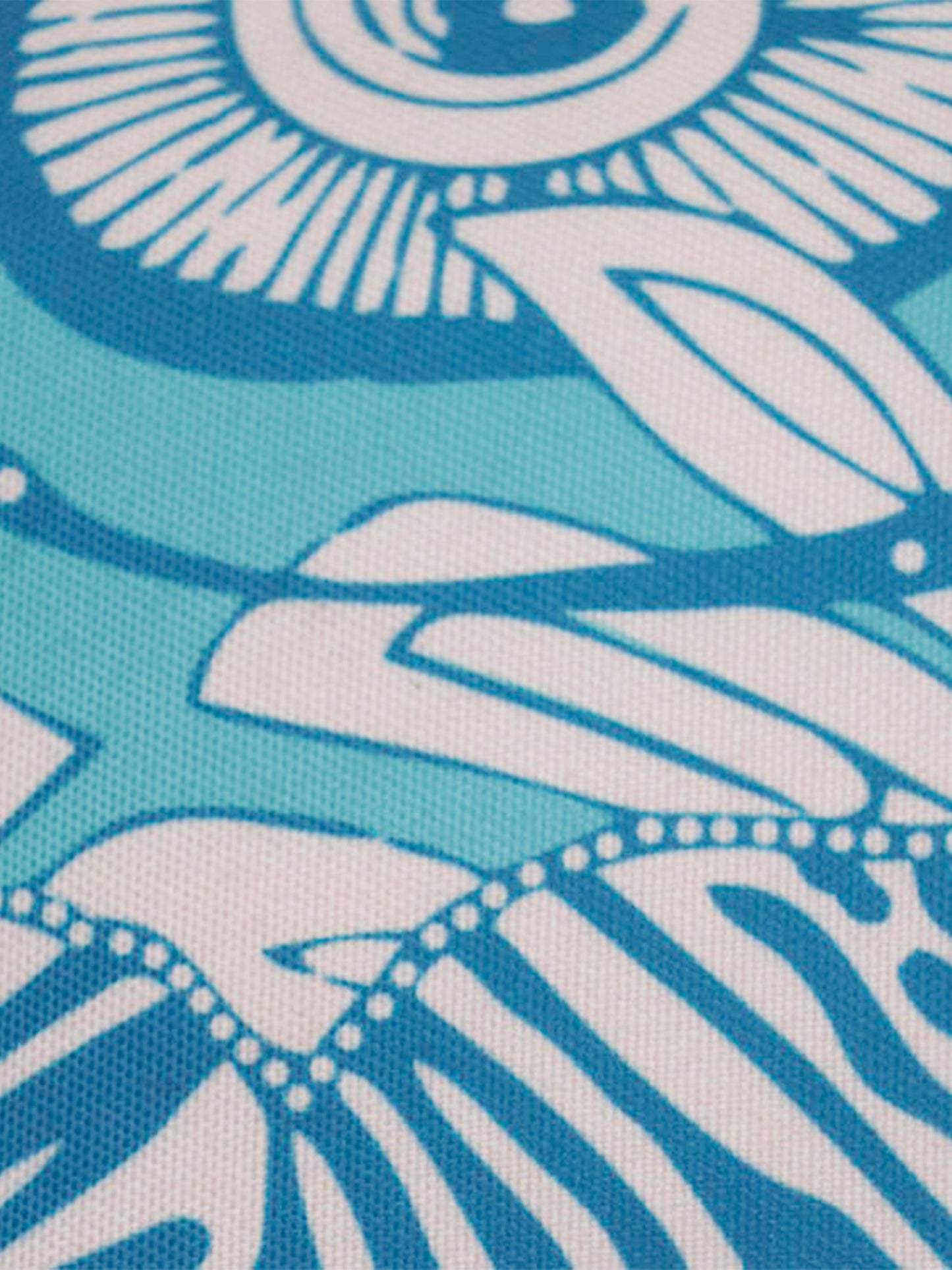 Abstract Floral Printed | 100% Polyester | Blue & White| 12 Inch x 12 Inch | Cushion Cover