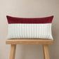 Technique Cushion Cover Polyester Maroon And Blue  - 12" X 22"
