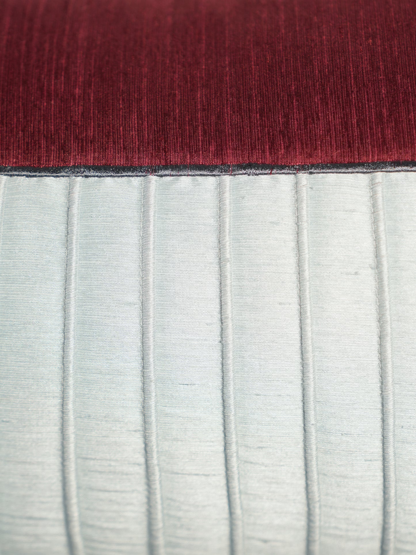 Technique Cushion Cover Polyester Maroon And Blue  - 12" X 22"