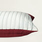 Technique Cushion Cover Polyester Maroon And Blue  - 12" X 22"