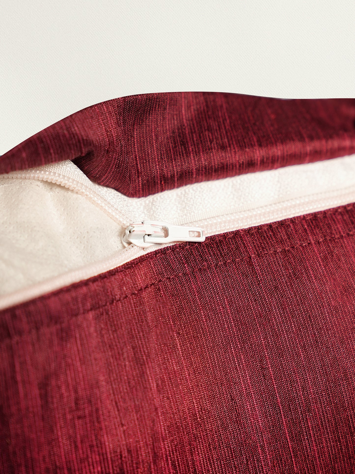 Technique Cushion Cover Polyester Maroon And Blue  - 12" X 22"