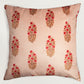 Printed Cushion Cover Velvet Peach Floral - 20" X 20"