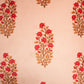 Printed Cushion Cover Velvet Peach Floral - 20" X 20"