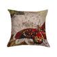 Co-ordinated Cushion Cover Set Of 3 Polyester Blend Digital Printed And Box Pleated Multi-color- 16" x 16"